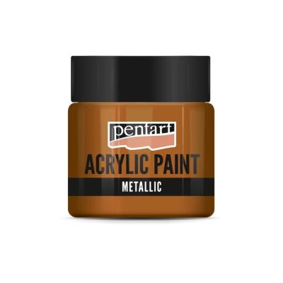 Akrylová barva 50 ml, metalická zlato červená