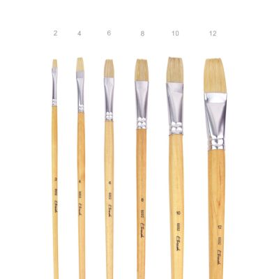 Štětec t-brush 6002, white Bristle, plochý n ° 8