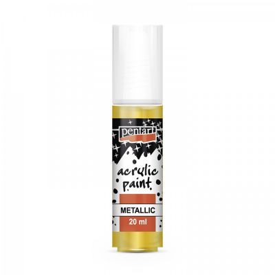 Akrylová barva metalická 20 ml, barokně zlatá