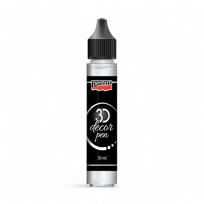 Dekorační 3D pero, 30 ml, křišťálová