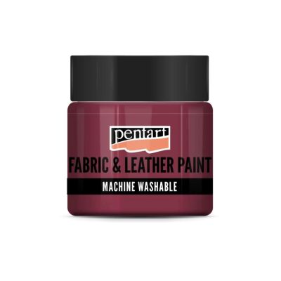 Barva na textil a kůži, 50 ml, bordó