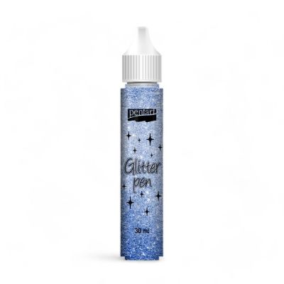 Glitter pen, 30 ml, modrá