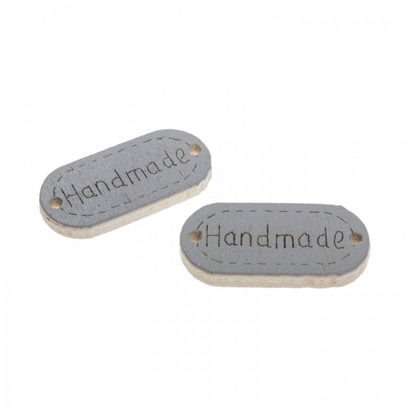 Dřevěná tabulka s dírkami, Handmade, bílá, 10 ks
