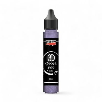 Dekorační 3D pero, 30 ml, Glitrové fialová