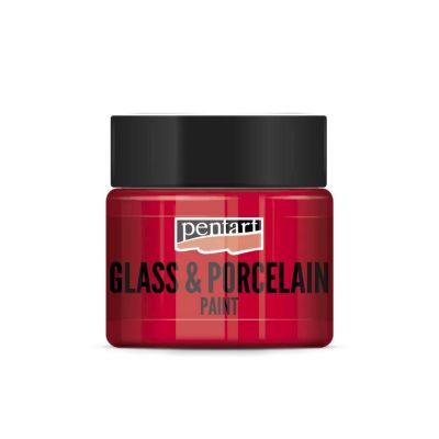 Barva na sklo a porcelán, 30 ml, červená