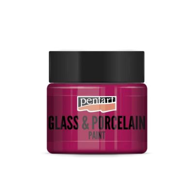 Barva na sklo a porcelán, 30 ml, magenta