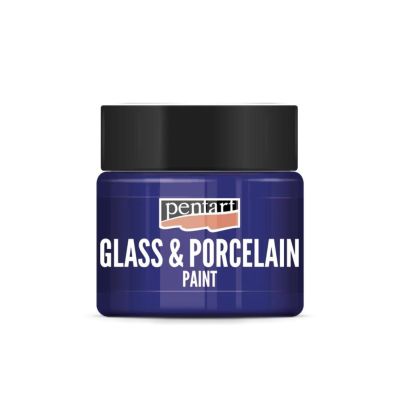 Barva na sklo a porcelán, 30 ml, modrá