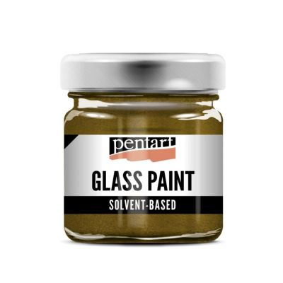 Barva na sklo, 30 ml, metalická bronzová