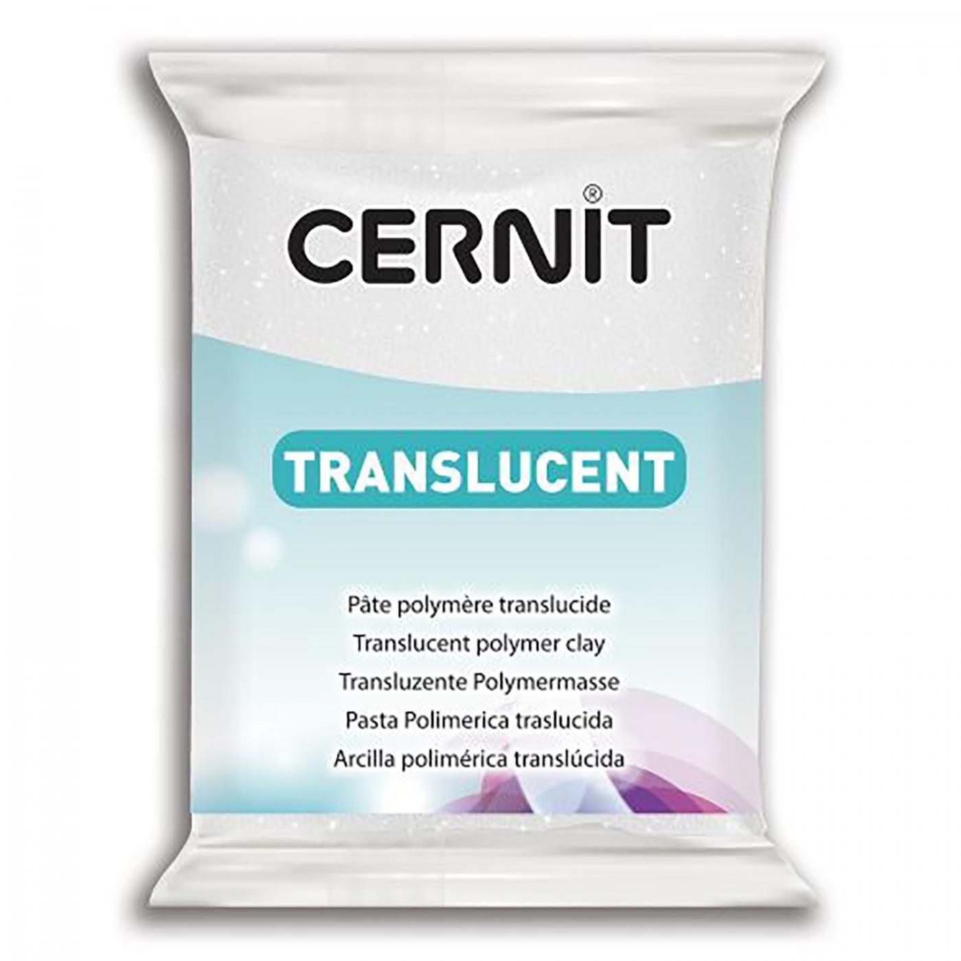 CERNIT Translucent 56g, 010 bílý gliter