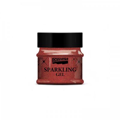Třpytivý gel, 50 ml, červené zlato