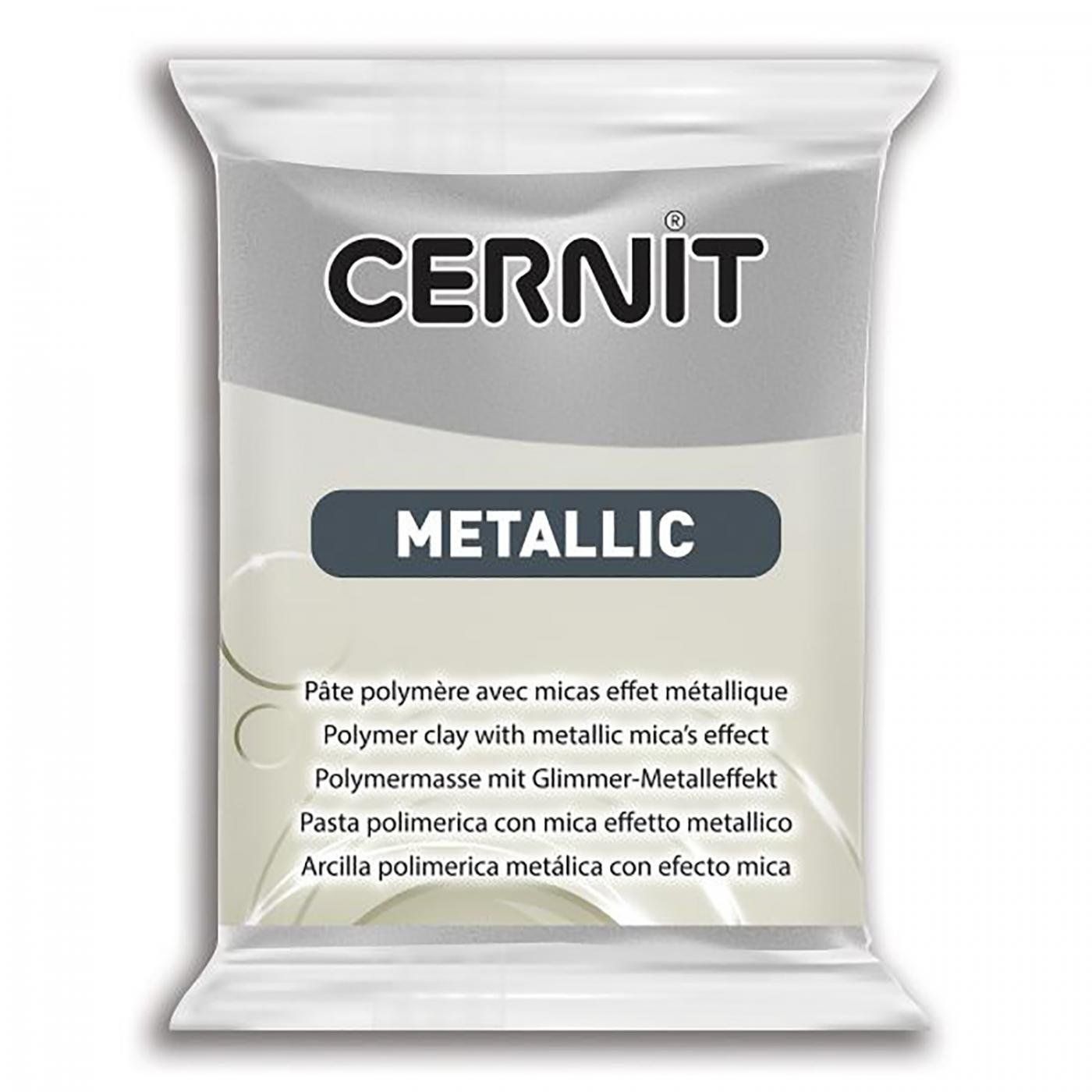 CERNIT Metallic 56g, 080 stříbrná