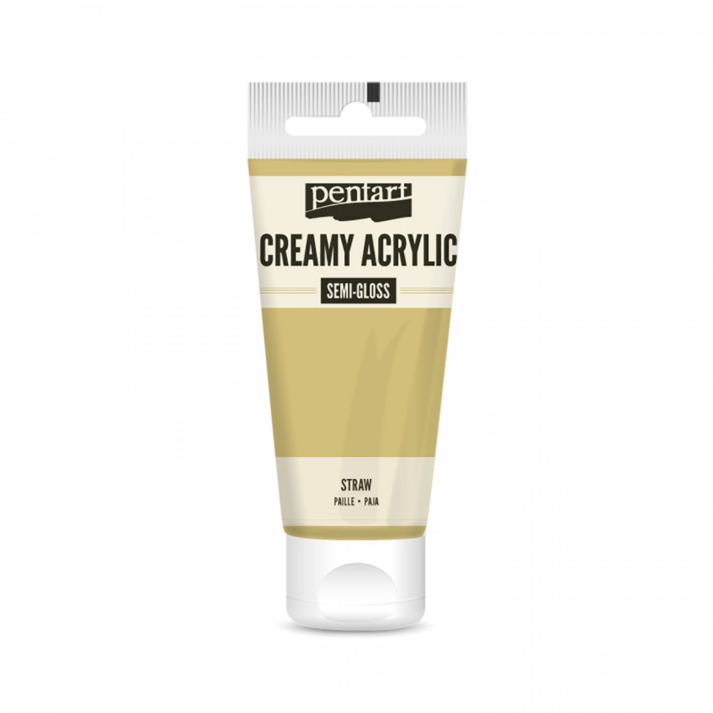 Akrylová barva krémová, pololesklá, slámová, 60 ml