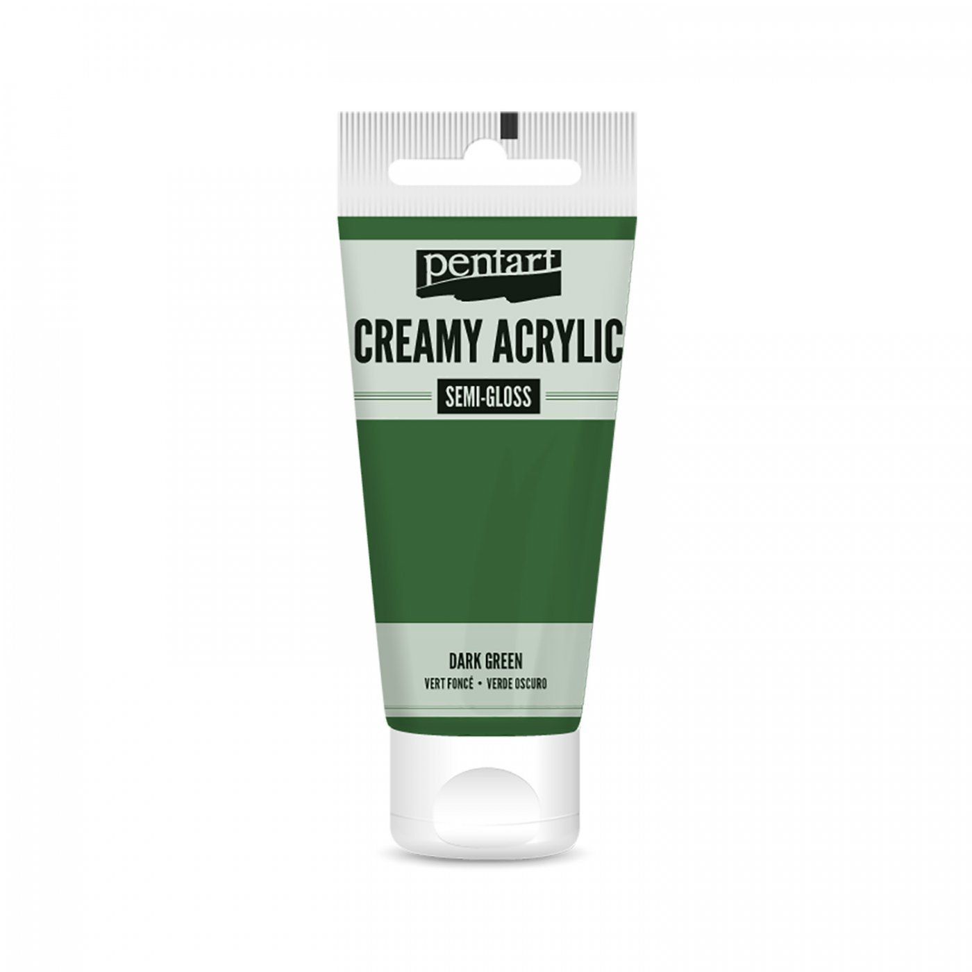 Akrylová barva krémová, pololesklá, zelená, 60 ml