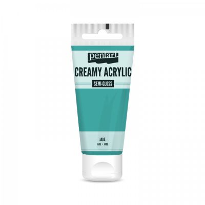 Akrylová barva krémová, pololesklá, nefrit, 60 ml