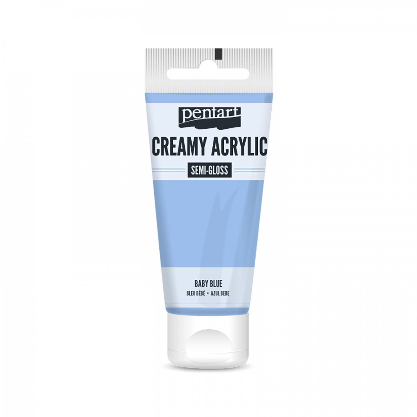 Akrylová barva krémová, pololesklá, dětská modř, 60 ml