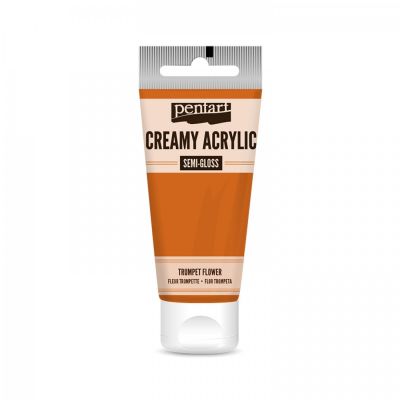 Akrylová barva krémová, pololesklá, květová, 60 ml
