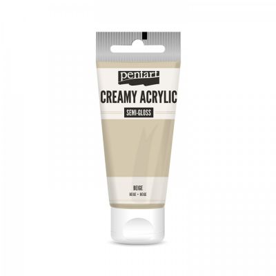 Akrylová barva krémová, pololesklá, béžová, 60 ml