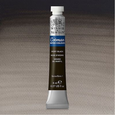 Winsor & Newton, Cotman, akvarel, Ivory Black
