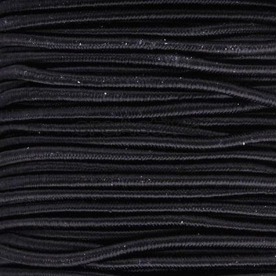 Elastická šňůrka kulatá, 1mm, černá, cívka 100m