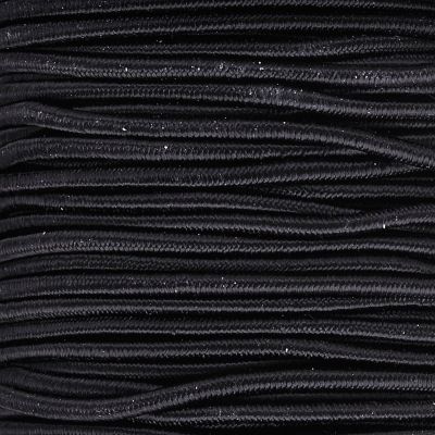 Elastická šňůrka kulatá, 2 mm, černá, cívka 30m