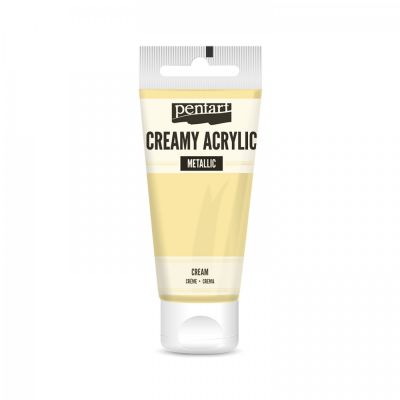 Akrylová barva krémová, pololesklá, krémová, 60 ml