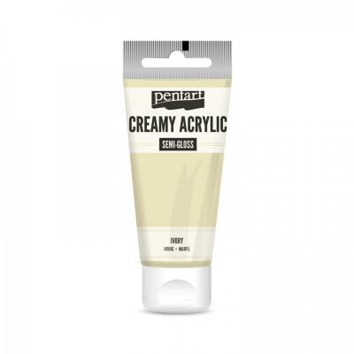 Akrylová barva krémová, pololesklá, slonová kost, 60 ml