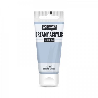 Akrylová barva krémová, pololesklá, ledově modrá, 60 ml