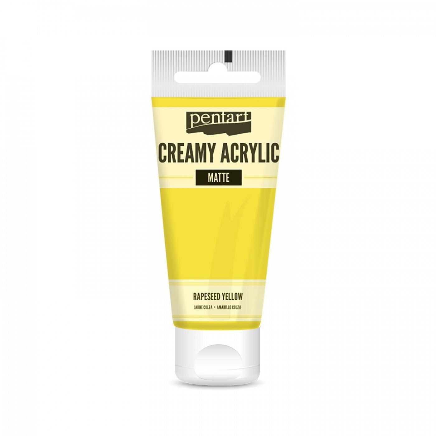 Akrylová barva krémová, matná, tmavě žlutá, 60 ml