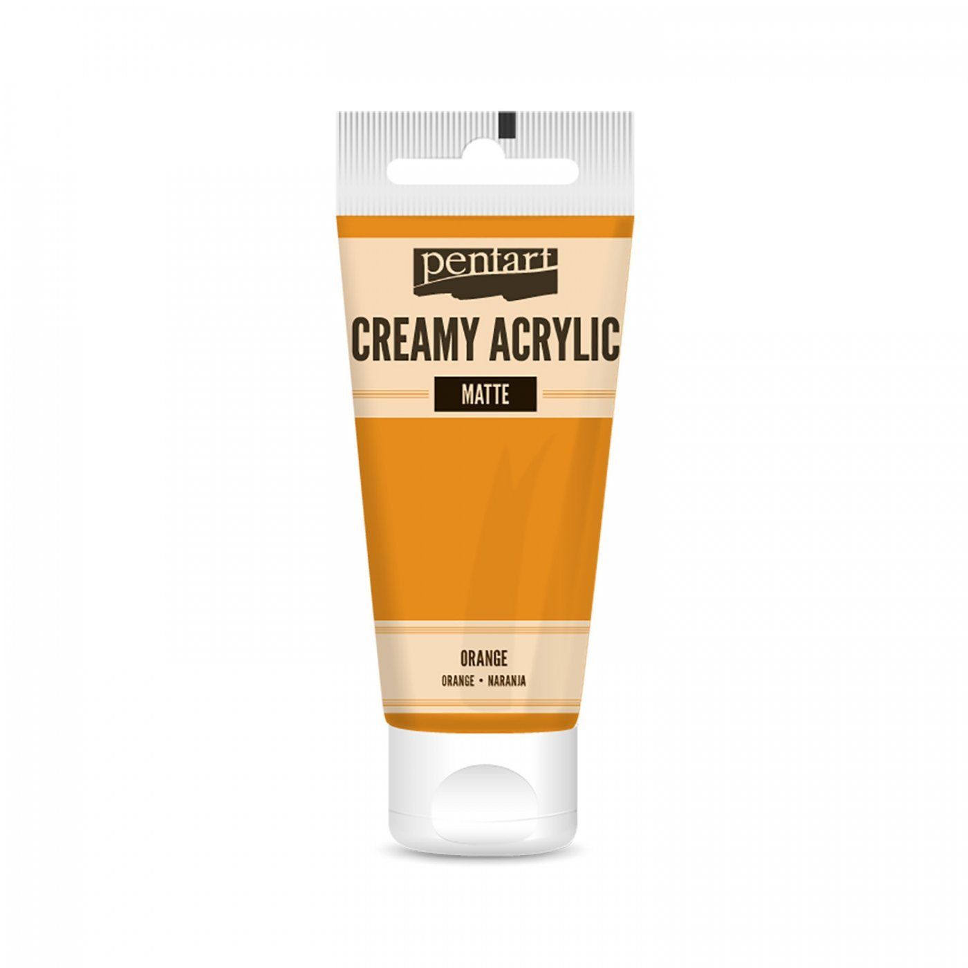 Akrylová barva krémová, matná, oranžová, 60 ml