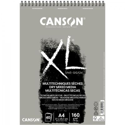 CANSON XL Dry Mixed Media Sand grain, A4, 160 g, 40 listů