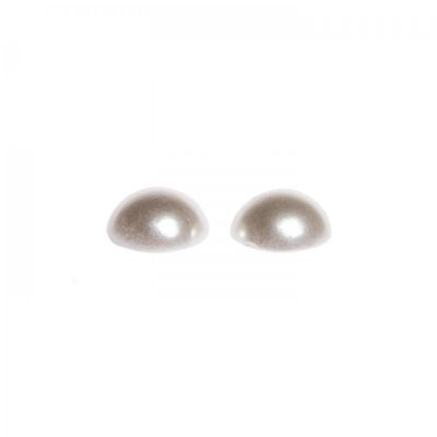 Plastové perličky, bílé, 12 x 6 mm, 20 ks