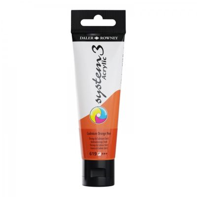 D&R System3 Acrylic 59 ml, Cadmium orange