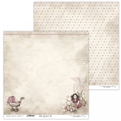 Papír na scrapbooking, Vintage Baby Girl 03