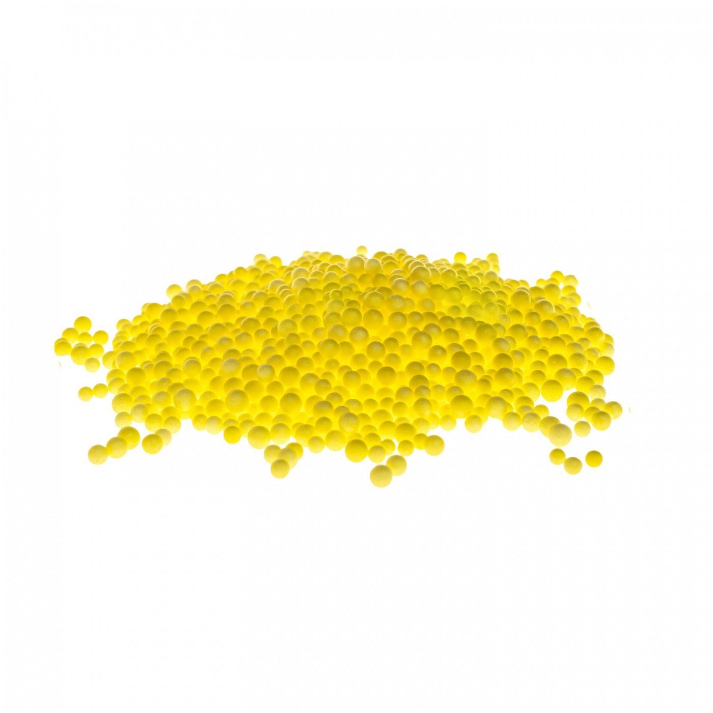 Pěnové dekorační kuličky, 3 mm, žlutá, 10 g