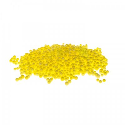 Pěnové dekorační kuličky, 3 mm, žlutá, 10 g