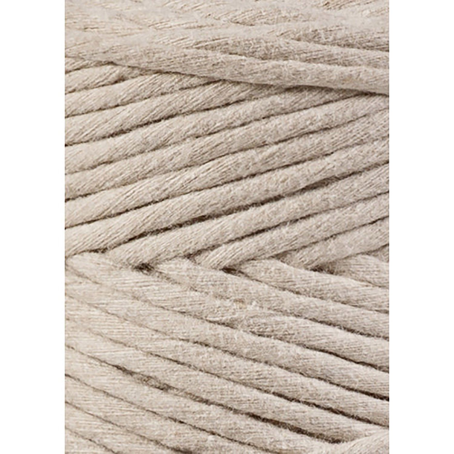 Bobbiny, Macramé točená šňůra, 3 mm, 100 m, Beige