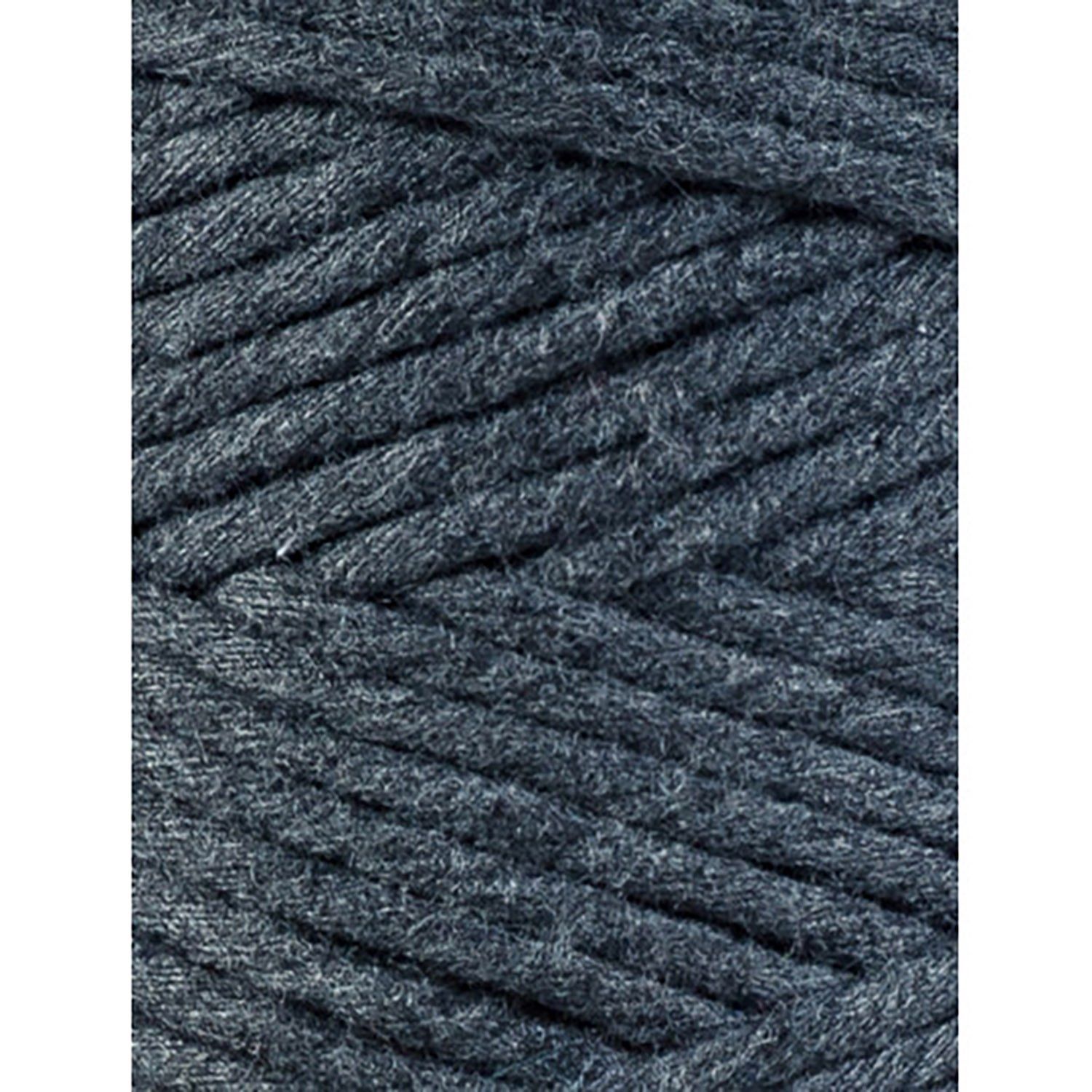 Bobbiny, Macramé točená šňůra, 3 mm, 100 m, Charcoal