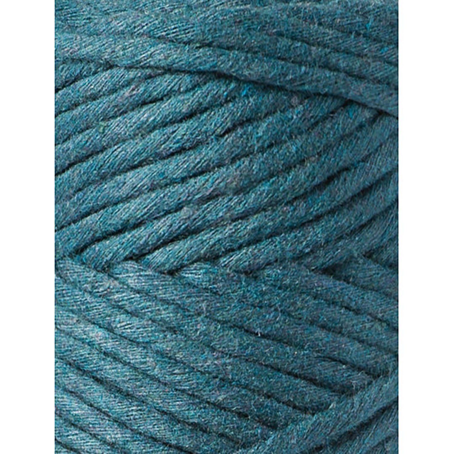 Bobbiny, Macramé točená šňůra, 3 mm, 100 m, Peacock blue