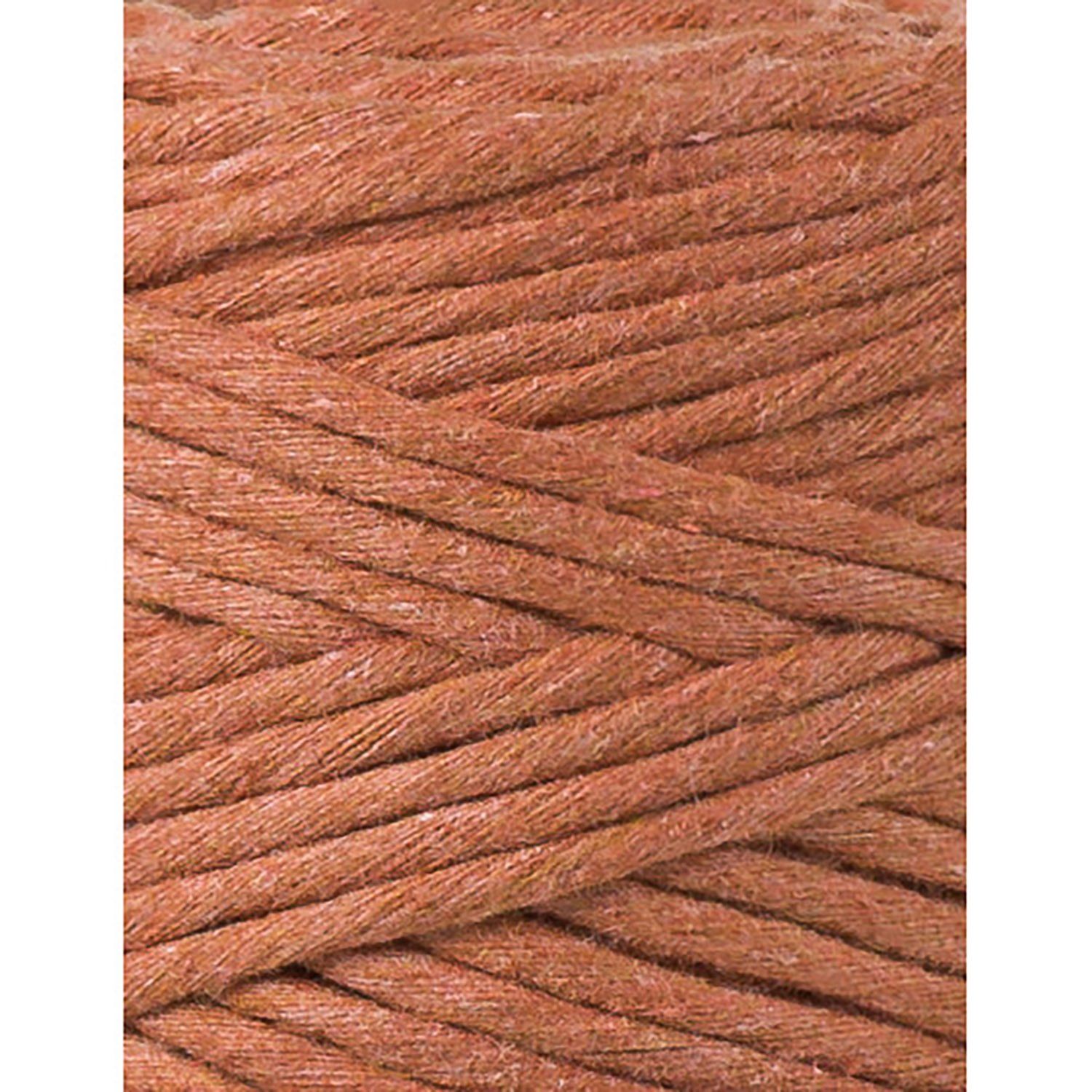 Bobbiny, Macramé točená šňůra, 3 mm, 100 m, Terracotta