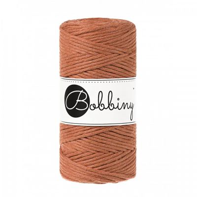 Bobbiny, Macramé točená šňůra, 3 mm, 100 m, Terracotta