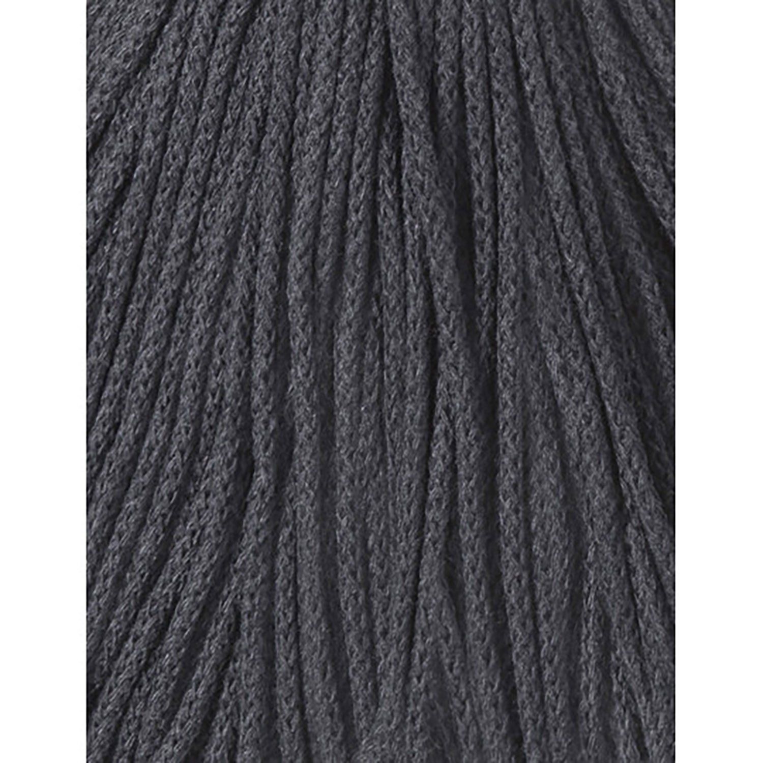 Bobbiny, Macramé pletená šňůra, 3 mm, 100 m, Charcoal