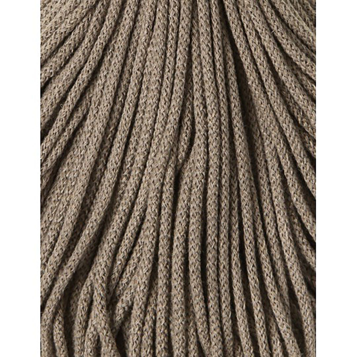 Bobbiny, Macramé pletená šňůra, 3 mm, 100 m, Coffee