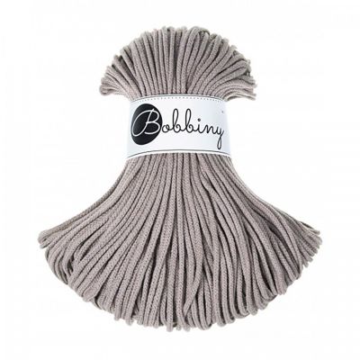 Bobbiny, Macramé pletená šňůra, 3 mm, 100 m, Pearl