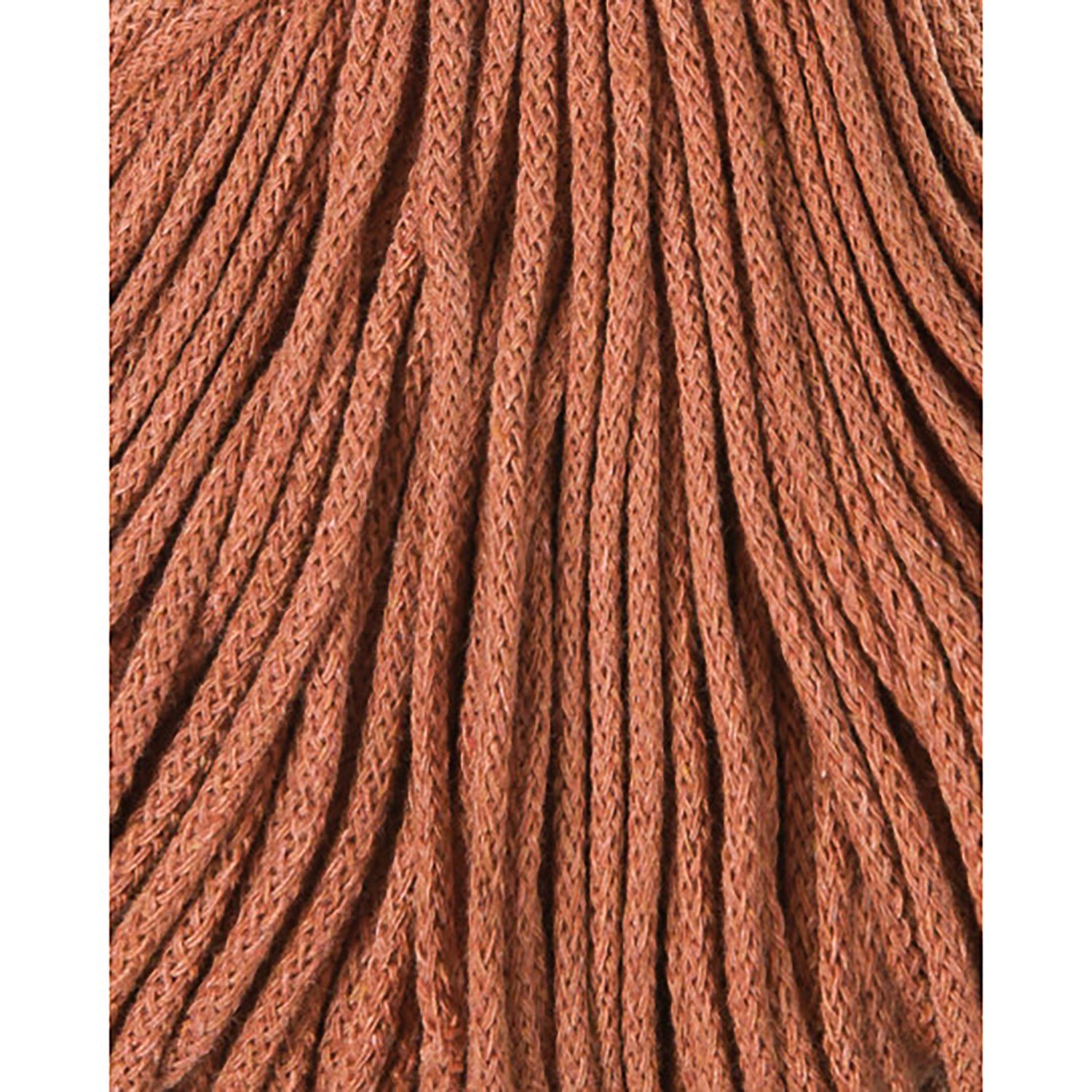 Bobbiny, Macramé pletená šňůra, 3 mm, 100 m, Terracotta