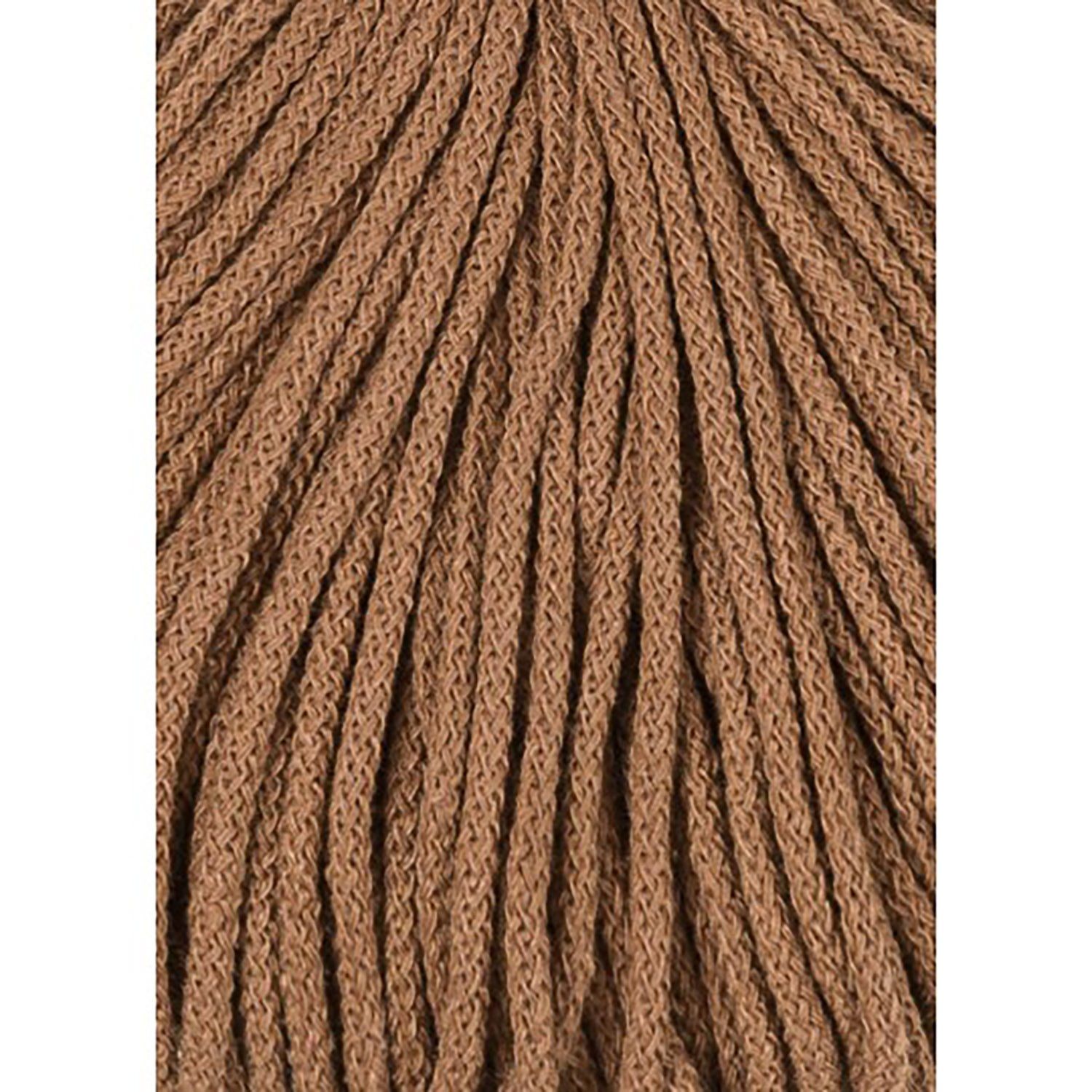 Bobbiny, Macramé pletená šňůra, 3 mm, 100 m, Caramel