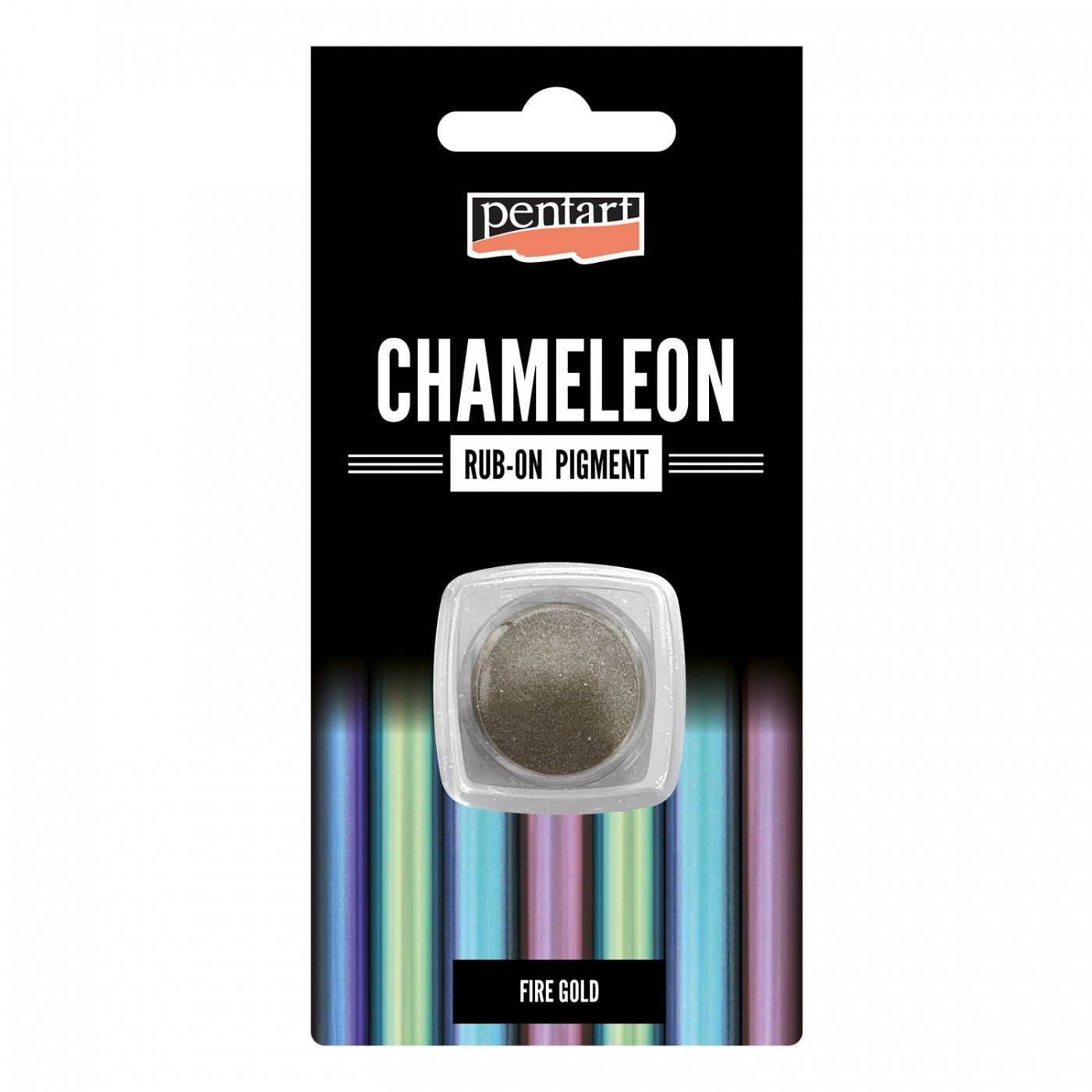 Rub-on pigmentový prášek, chameleon-chromový efekt, 0,5 g, ohnivé zlato