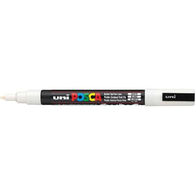 Popisovač Uni Posca PC-3M, 1,3 mm, bílý