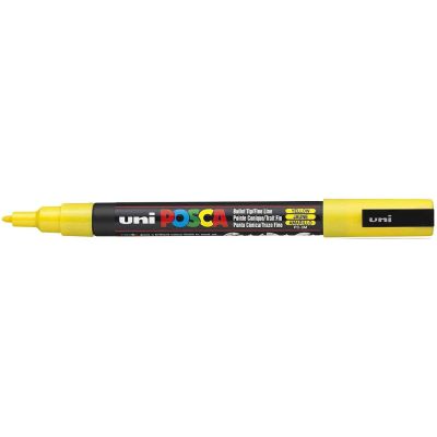 Popisovač Uni Posca PC-3M, 1,3 mm, žlutý