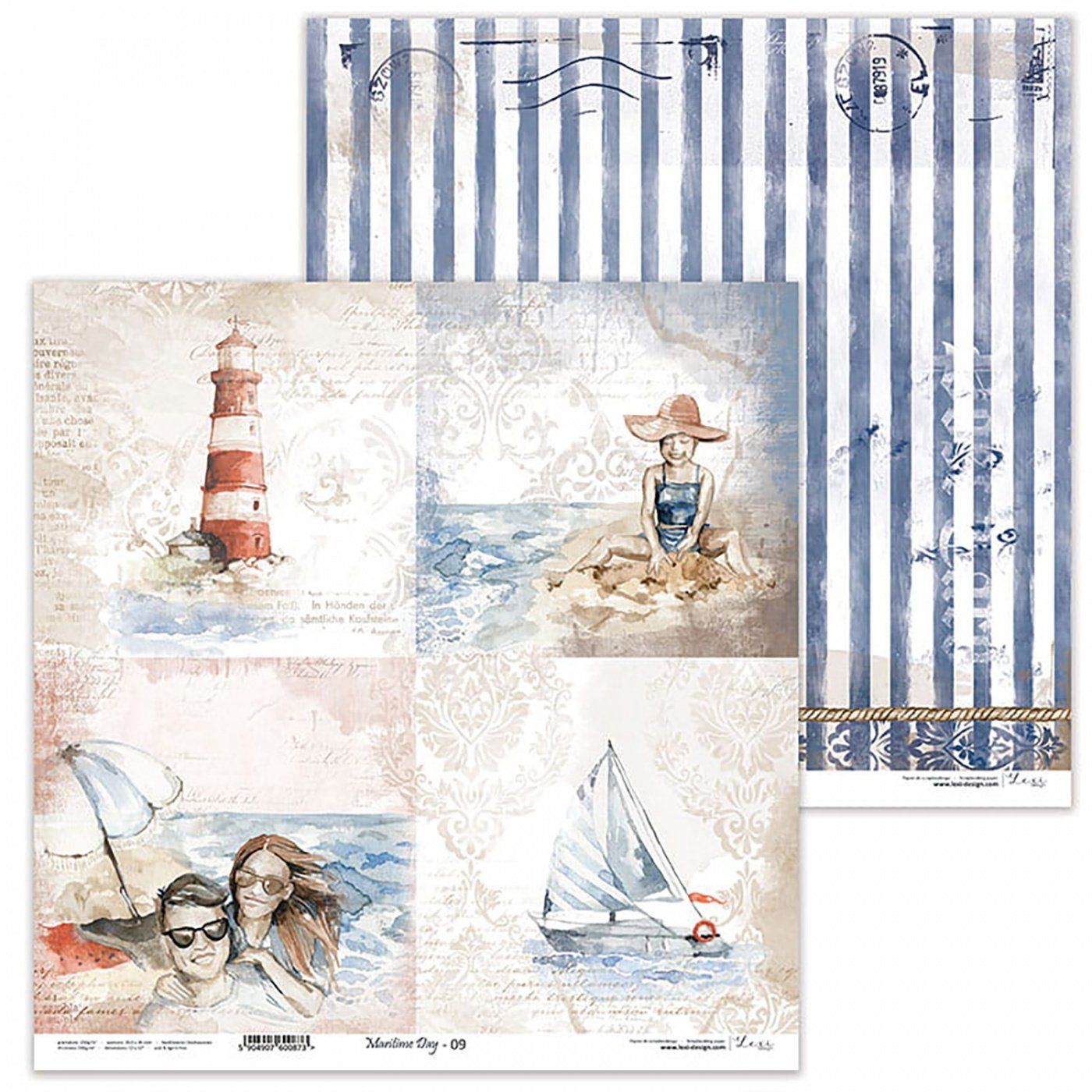 Papír na scrapbooking, Maritime Day 09