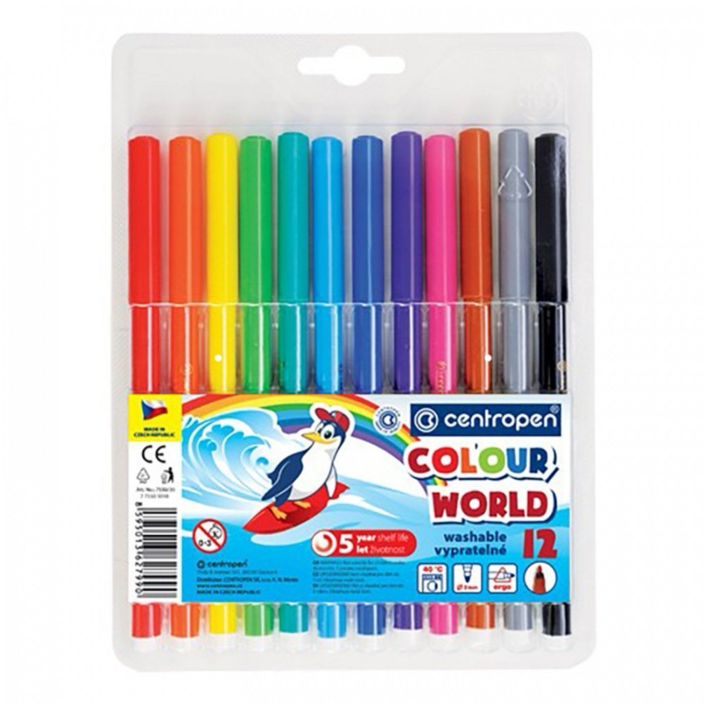 Fixy pro děti CENTROPEN, Colour World sada 12 ks